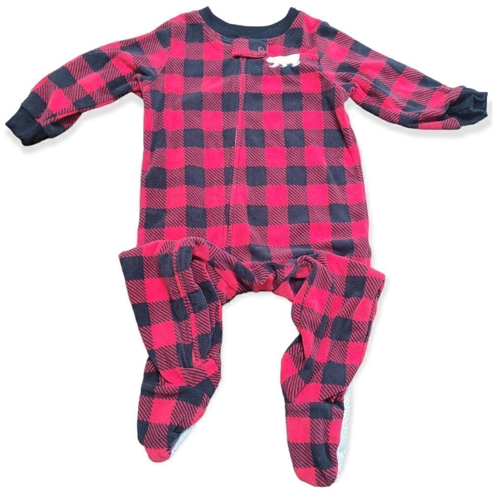 Carter redâplaidâfootedâpajama